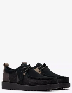 Best clarks Derbies homme wallabeeftr2lo daim Noir combi