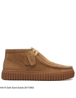 Hot clarks Derbies Mixte torhill hi dark sand suede