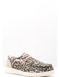Discount fusion Derby Femme Emma Leopard Beige