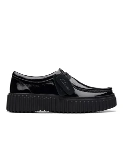 Best clarks Derby Femme torhill bee black pat