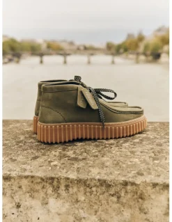 Clearance clarks Derby Femme torhill moss dark green nub