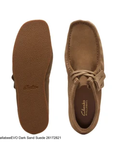 Clearance clarks Derby femme wallabeeevosh dark sand suede