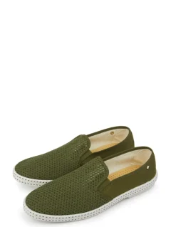 Outlet rivieras espadrilles homme classic canvas & mesh kaki
