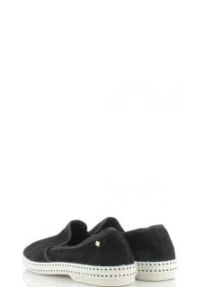 Hot rivieras espadrilles homme classic suede nubuck noir