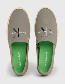 calvin klein Espadrilles homme Slipon ML Olive Toile