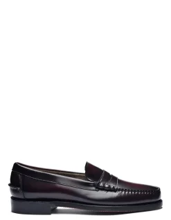 Sale sebago Mocassin Femme Classic Dan Woman Bordeaux Foncé