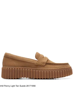 Online clarks Mocassin femme torhill penny light tan suede
