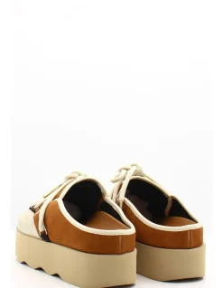 Outlet scholl Mules Femme Lindsay Camel