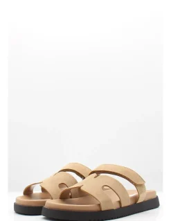 Hot steve madden Mules Femme Missile Beige Cuir