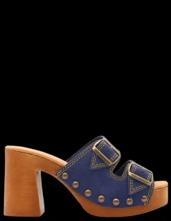 Discount sandro rosi Sabots à Talons Femme 9068 Denim