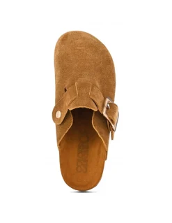 Best colors of california Sabots Femme Bio Daim Marron