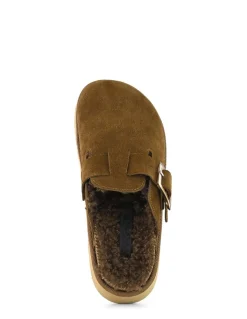 Outlet colors of california Sabots Femme cow suede platform Marron