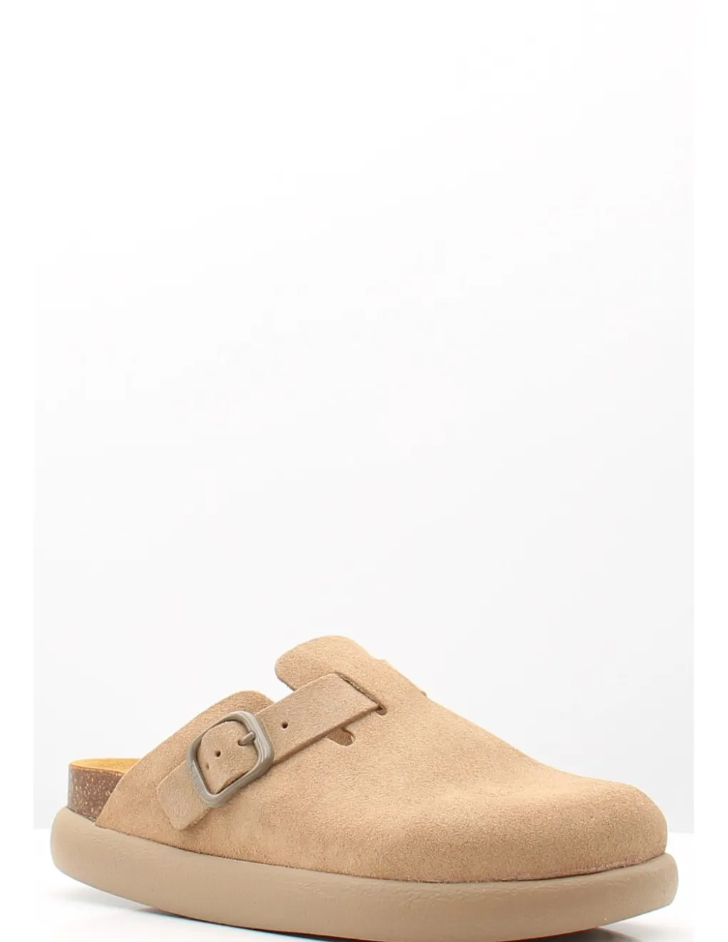 Online scholl Sabots Femme fae chunky suede dark beige