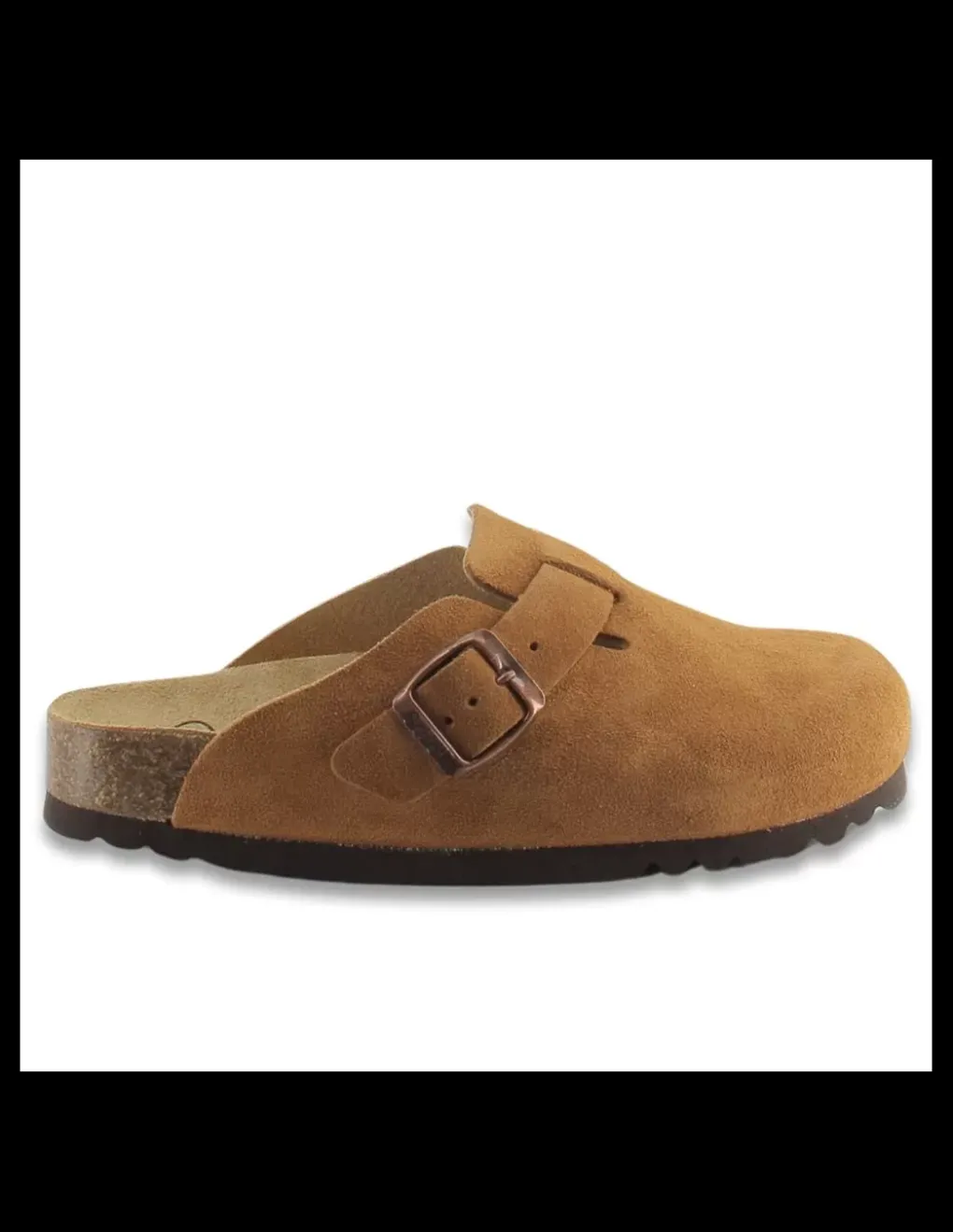 New scholl Sabots Femme FAE Daim Marron