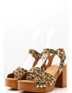 New sandro rosi Sandales à talon Femme 9272 Léopard