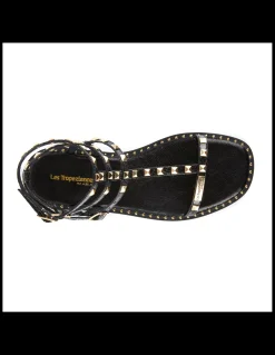 Hot Les tropeziennes par M.Belarbi Sandales femme coralie cuir noir