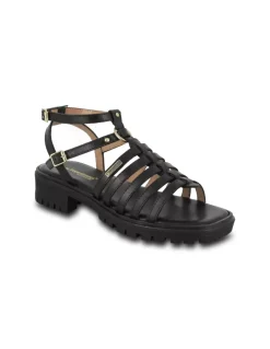 Hot Les tropeziennes par M.Belarbi Sandales Femme Cuir Huranus Noir