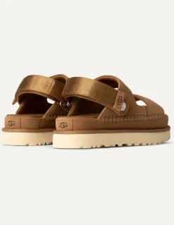 New ugg Sandales Goldenstar Glide daim Chestnut