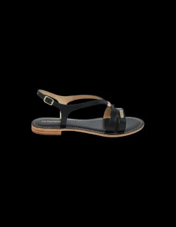 Hot Les tropeziennes par M.Belarbi Sandales Plates Femme Hamoon Noir Cuir