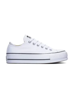 Hot converse sneakers compensées basses femme lift ox blanc