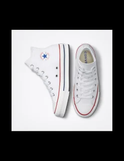Sale converse sneakers compensées montantes femme eva lift hi blanc