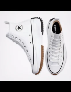 Outlet converse sneakers compensées montantes femme run star hike hi blanc