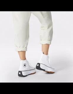 Outlet converse sneakers compensées montantes femme run star hike hi blanc