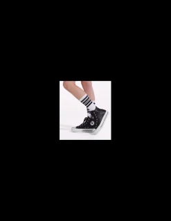 converse sneakers compensées montantes femme chuck taylor lift clean hi noir