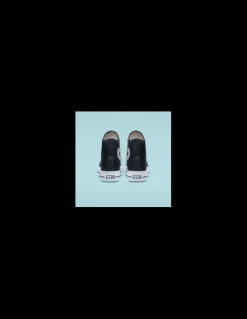 converse sneakers compensées montantes femme chuck taylor lift clean hi noir