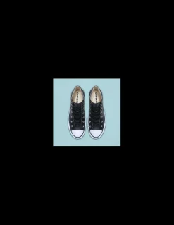 converse sneakers compensées montantes femme chuck taylor lift clean hi noir