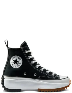 Sale converse sneakers compensées montantes mixte run star hike hi noir