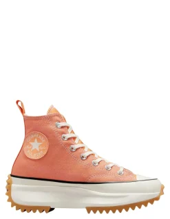 Best converse Sneakers compensées montantes femme run star hike hi rose orange avec motifs