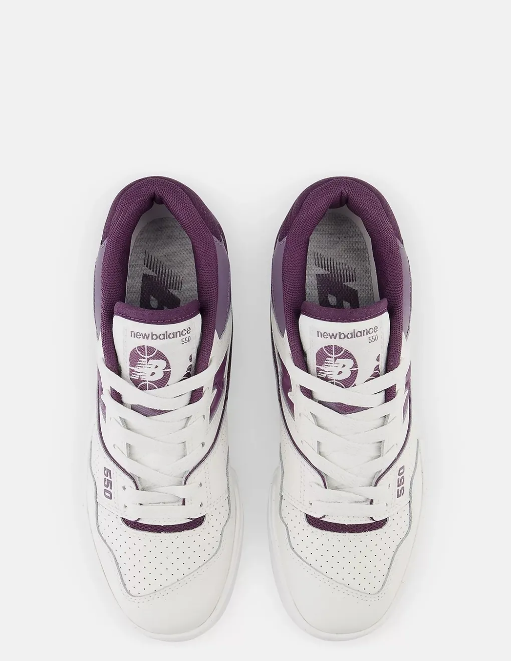 New new balance Sneakers Femme 550 Cuir Blanc/Violet