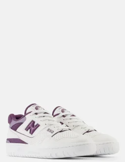 New new balance Sneakers Femme 550 Cuir Blanc/Violet