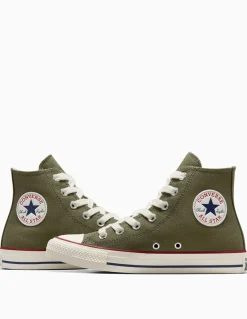 Discount converse Sneakers Femme chuck classic hi vert olive