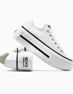 Sale converse Sneakers Femme Ctas Lift Double Stack Ox White/Black
