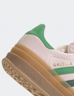 New adidas Sneakers femme Gazelle Bold daim rose/vert