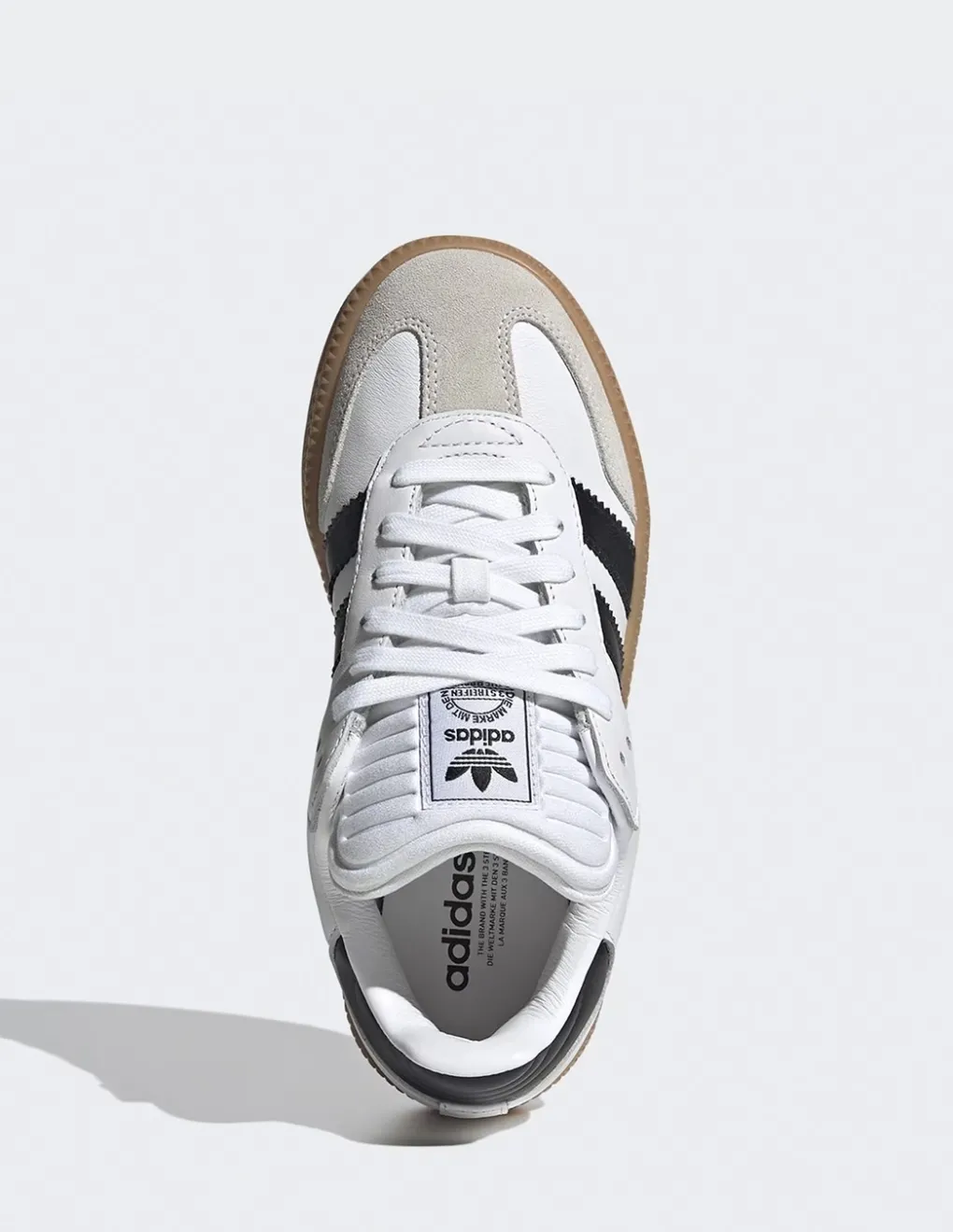 Hot adidas Sneakers femme samba xlg cuir blanc/noir