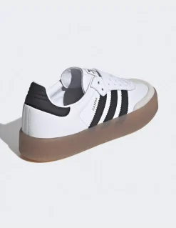 New adidas Sneakers Femme Sambae cuir blanc/noir