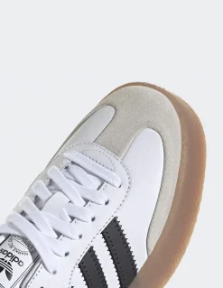 New adidas Sneakers Femme Sambae cuir blanc/noir
