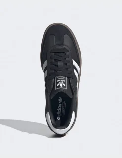 Hot adidas Sneakers femme sambae cuir noir/blanc/gomme
