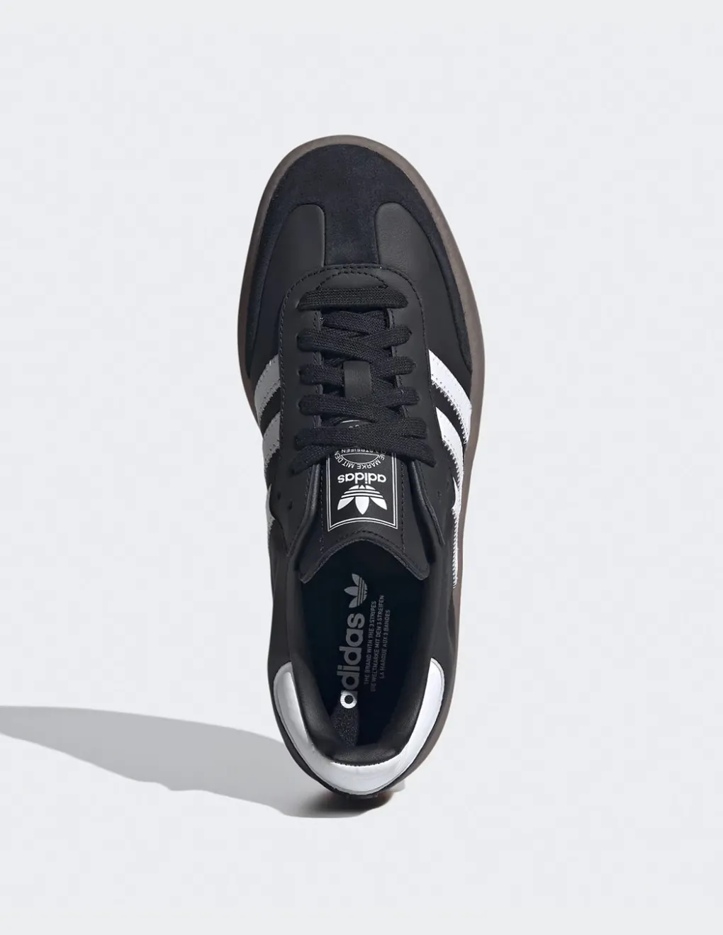 Hot adidas Sneakers femme sambae cuir noir/blanc/gomme