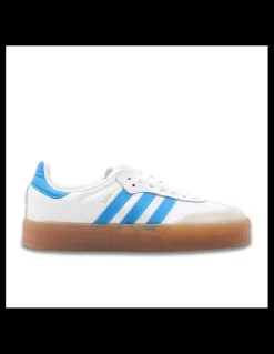 Clearance adidas Sneakers femme sambae cuir blanc/bleu
