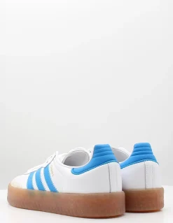 Clearance adidas Sneakers femme sambae cuir blanc/bleu