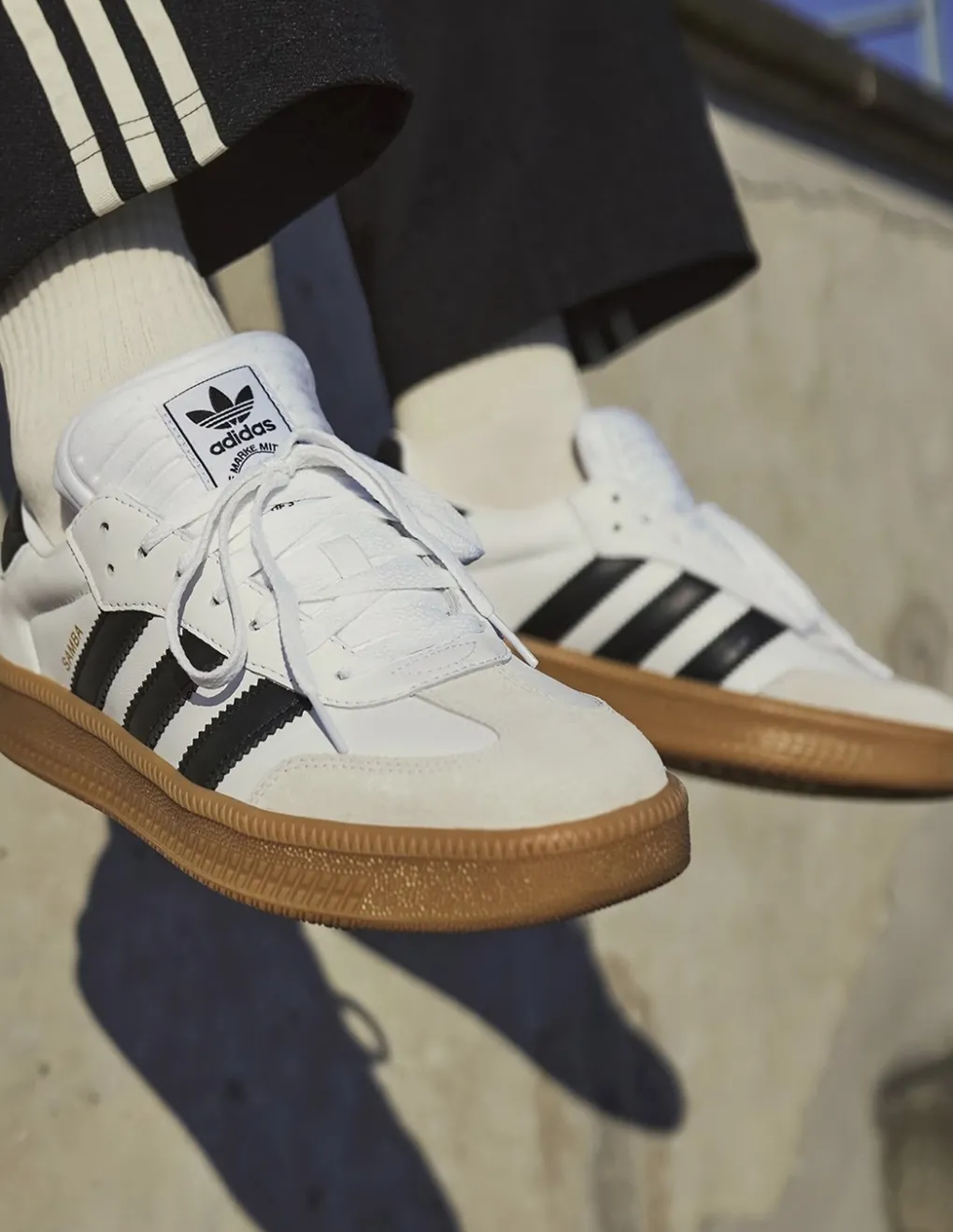 Clearance adidas Sneakers homme Samba XLG cuir blanc/noir