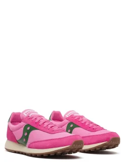 Hot saucony Sneakers 480l basses unisexes en beige et blanc femme trainer 80 femme Rose