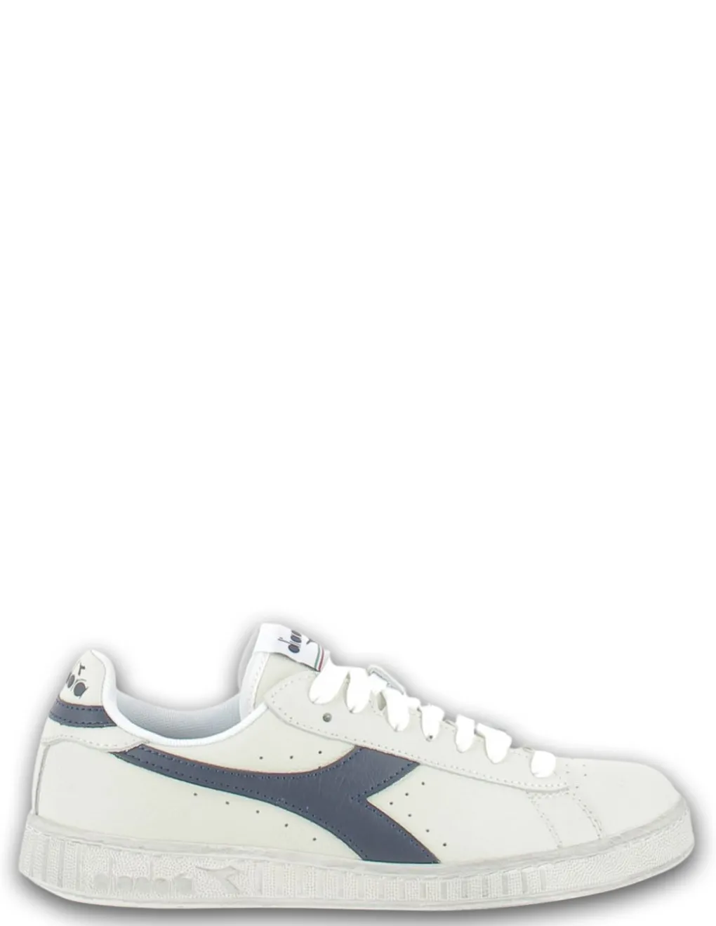 New diadora Sneakers mixte game l low cuir blanc/bleu