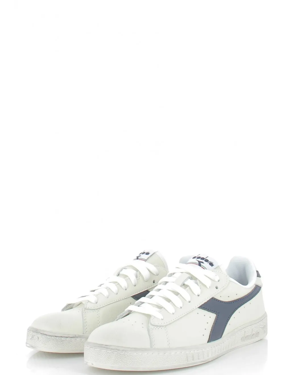 New diadora Sneakers mixte game l low cuir blanc/bleu