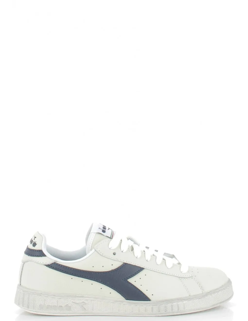 New diadora Sneakers mixte game l low cuir blanc/bleu