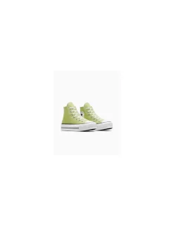 Discount converse Sneakers montantes compensées femme ctas lift hi vitality green/white/black